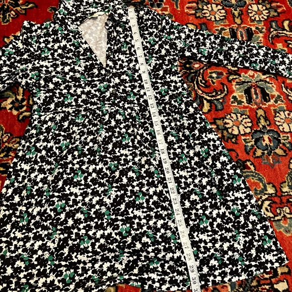 Boden Alma Shamrock Shirt Dress, Black & Green with pockets! US 4 - Picture 13 of 14